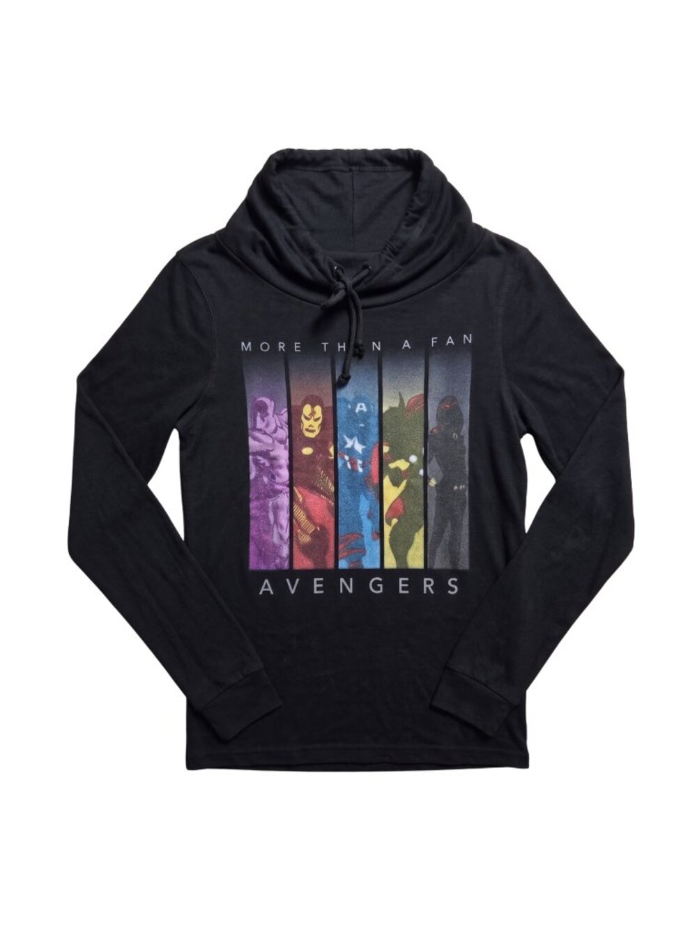 NWOT | Marvel Avengers "More Than A Fan" Cowl Neck Graphic Top Small